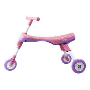 Imagem de Triciclo Infantil Dobrável Rosa E Lilás - Clingo, Rosa
