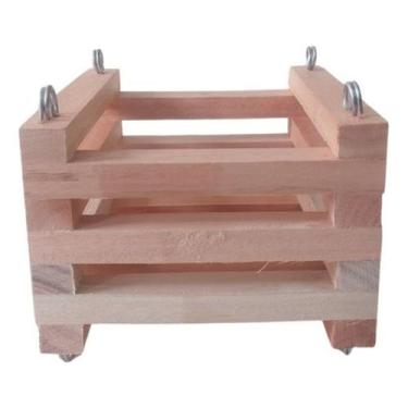 Imagem de Kit 4 Cachepô De Madeira Quadrado P/ Orquídeas Plantas Tam P - Genéric