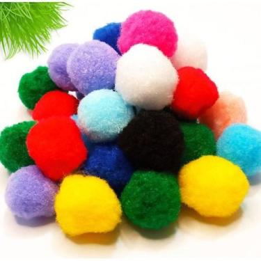 Imagem de Pompom 25 mm Colorido 100un - Papelaria Criativa - Kawaii