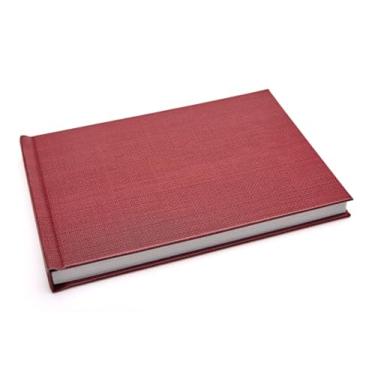 Imagem de Álbum de fotos Ical, encadernação fotolivro autocolante, folhas de papel rígido branco, para 20 fotos 20x30cm horizontal - linha Instalivro - modelo vermelho com textura - 759