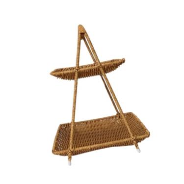 Imagem de Generic Cesto de cesta de lanches cesta de armazenamento multifuncional tigela de frutas organizador de cozinha cesta de café da manhã cesta de frutas tecidas, 26x21x35cm