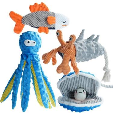 Imagem de Brinquedos para Cães Nocciola - Tema Oceano (4 Peças) - Para Cães Pequ