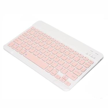 Imagem de Teclado Sem fio, Mini Teclado Bluetooth Portátil Recarregável para Apple iPad iPhone Samsung Tablet Telefone Smartphone iOS Android Windows (Rosa)