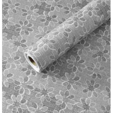 Imagem de FOWITFUR Papel de parede descasque e cole nuwallpaper moderno floral banheiro papel de contato com móveis cobrindo rolos de vinil autoadesivo removível papel de parede mais espesso 39,9 cm x 300 cm