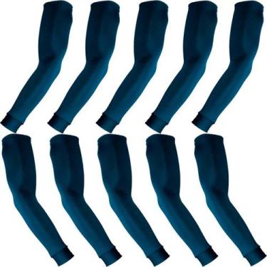 Imagem de Kit 5 pares de manguitos com proteção UV50+ - EX311, Azul marinho, P