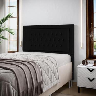 Imagem de Cabeceira Pegasus 140 Premium Couro Artificial Aradecor , Preto, CASAL