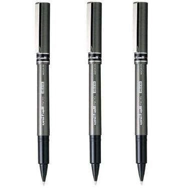 Imagem de KIT 3 Canetas Rollerball 1 Micro DELUXE - Preta - Uni-Ball