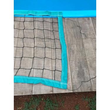 Imagem de Rede de Volei para Piscina Biribol - 4 Faixas Azul (5,0m)