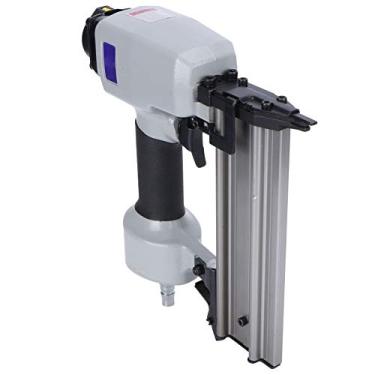 Imagem de Grampeador de pregador, pregador pneumático de prega rápida de alta precisão para madeira fina para decoração para fabricação doméstica para fabricação doméstica de vime