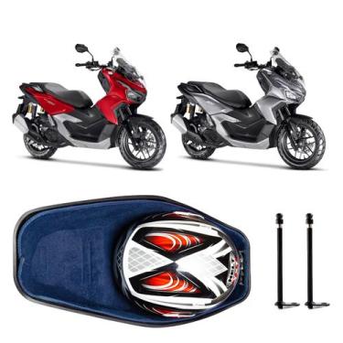 Imagem de Forração Honda ADV 160 Baú Forro Azul Scooter + 2 Antena - Jaspe Ateli