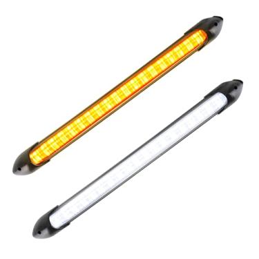 Imagem de wuyaoyao 2 peças de fita de LED externa para carro, faixa de luz de circulação diurna flexível de 23,5 cm, faixa de luz de sequencial para farol automotivo DRL, acessórios universais para carros