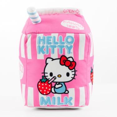 Imagem de Franco Friends Bedding Almofada decorativa de pelúcia super macia, padrão, Hello Kitty-Strawberry Milk Carton