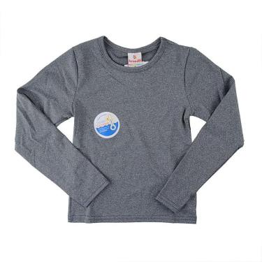 Imagem de Blusa Infantil Brandili Térmica Cinza Mescla - 801480-Masculino