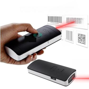Imagem de Leitor de Codigo de Barras Bluetooth 1D 2D Qr Code Sem fio Celular pc Tela Papel
