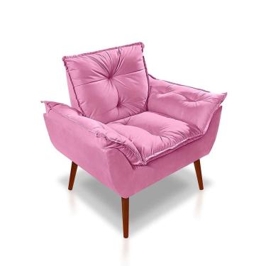 Imagem de Poltrona Opala Luxo Suede Rose