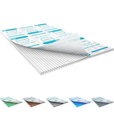 Imagem de Chapa de Policarbonato Alveolar Cristal 6mm - 2,10m x 3,00m - Glanze