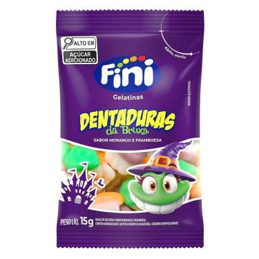 Imagem de Bala de Gelatinha Fini Dentadura de Bruxa 15g