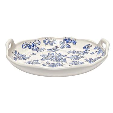 Imagem de Travessa redondo c/alca ceramica costa azul luiz salvador