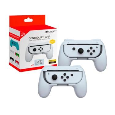 Imagem de 2x Grip Suporte De Controle Joy Con Para Nintendo Switch/Oled Case Branco
