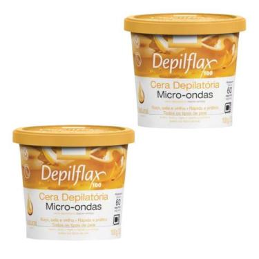 Imagem de Kit 2 Cera Depilatória Micro-Ondas Depilflax Natural 100g