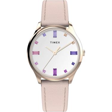 Imagem de Relógio Timex Modern Easy Reader feminino, estojo de 32 mm, pulseira rosa
