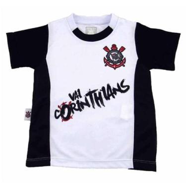 Imagem de Camisa Corinthians Infantil Oficial 0223 Poliester Revedor, Branco, 1