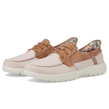 Imagem de Skechers Tênis de barco feminino Hands Free Slip-ins On-The-Go Flex - Coastal Sky, Blush, 8.5