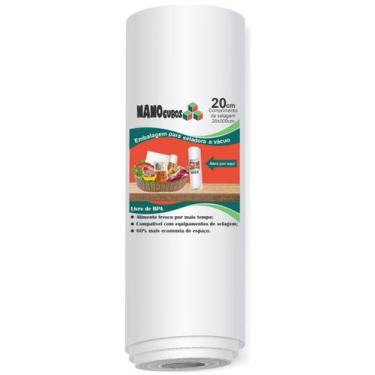 Imagem de Kit 10 Rolos Nanocubos 20x500cm Embalagem Sacos refil bobina com Ranhu