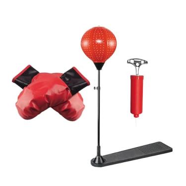 Imagem de YIJU Bolsa de boxe de saco de perfuração inflável com equipamento de luta de treinamento leve com exercício de bomba de ar para crianças adultos bola de, Tipo de Pedal