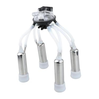 Imagem de Baoblaze Coletor de agrupamento de vaca coletor grosso, liso e de aço inoxidável Substituição de ordenhador portátil Copo de, Preto