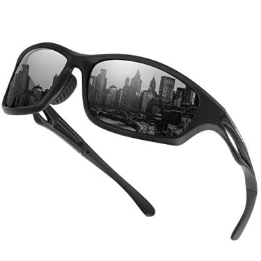 Imagem de Óculos de sol esportivos polarizados Duduma para corrida, ciclismo, pesca, golfe, Tr90, moldura inquebrável, Black Matte Frame With Black Lens, One Size