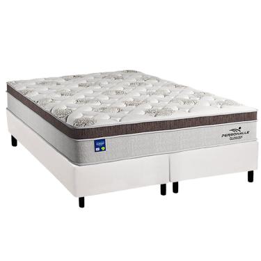 Imagem de Cama Box King: Colchão Molas Ensacadas Plumatex Personalle + Base CRC Courano White (193x203)