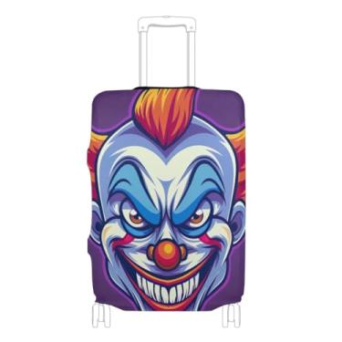Imagem de Joisal Capa protetora de astronauta de planetas coloridos aprovada pela Tsa para bagagem de 45 a 81 cm, Cabeça de palhaço malvado, M 22-24 in