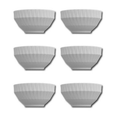 Imagem de Conjunto De Bowls Germer Diamante Em Porcelana 400 Ml 6 Peças Branco