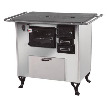 Imagem de Fogão A Lenha C Forninho C Caixa Esq Inox Fornos Pinhal N1