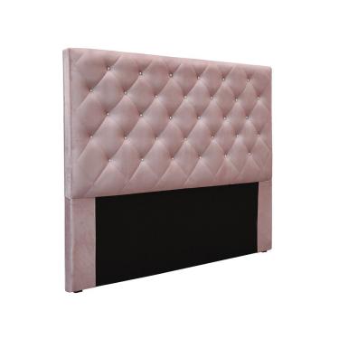 Imagem de Cabeceira para Cama Box King Tania 195 Cm Veludo Lilás com Botões D'Rossi