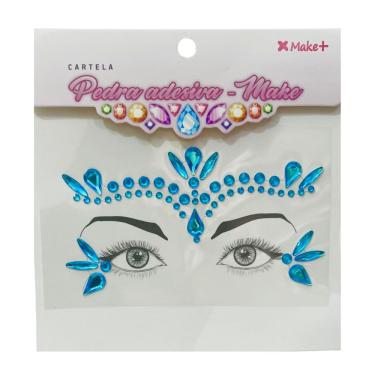 Imagem de Cartela Pedra Adesiva Make Princesa Make+ Azul