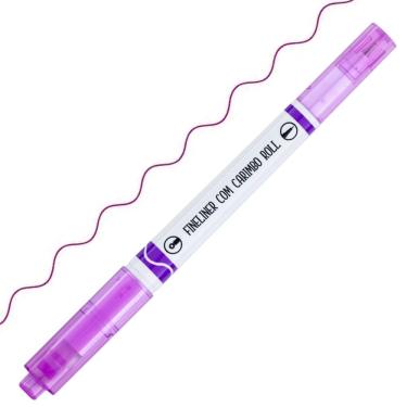 Imagem de Caneta Hidrográfica Fineliner 0.4mm Com Carimbo Roll Brw Roxo