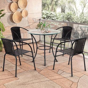 Imagem de Conjunto De Cadeiras E Mesa Lazer Por Do Sol Preto