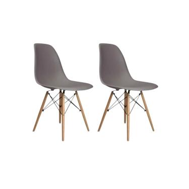 Imagem de Conjunto 2 Cadeiras Eames Eiffel Dkr Movescan Cinza