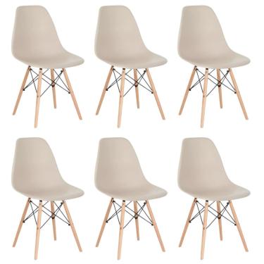 Imagem de Conjunto 6 Cadeiras Eames Eiffel Dkr Movescan Nude