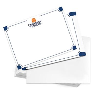 Imagem de Desert Cactus University of Virginia Pacote com 10 cartões de papelaria cartolina Cavaliers UVA Wahoos Inclui Envelopes Memo Party Thank You (cartão 4b)