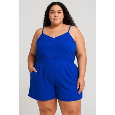 Imagem de Macaquinho Feminino Plus Size Alça Com Regulador - Leve, Confortável, 