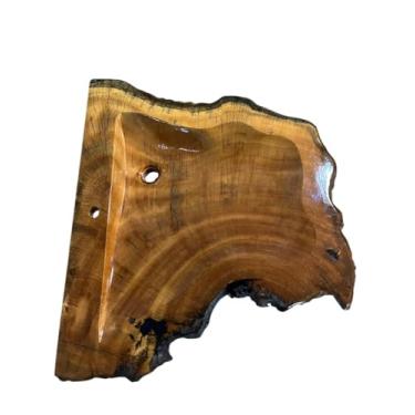 Imagem de Cuba de Madeira Maciça Artesanal Pia Rústica – Peça Única para Banheiros e Lavabos Design Natural Decor Luxo