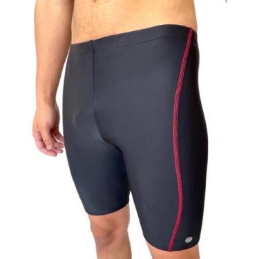 Imagem de Bermuda Natação com Trançador Praia - Suport Fitness, Vermelho, M