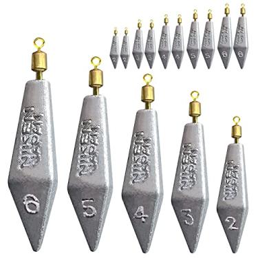 Imagem de Proximitck Kit De Chumbadas Pesca, Chumbo Triangulares, Conjunto, Sortidas Para Mais Tamanhos (15 Peças (7,5G, 11G, 15G, 18G, 22G))