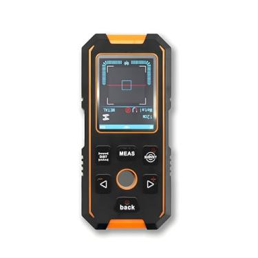 Imagem de Scanner de parede Stud Finder, detector de parede 5 em 1 com medida a laser, localizador de pinos com sensor inteligente, visor LCD e voz, nível digital de ± 0,1°, medidor de distância a laser digital