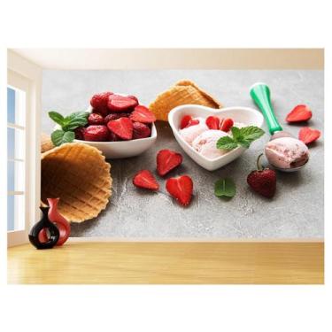 Imagem de Papel De Parede 3D Alimentos Sorvete Verão Massa 3,5M Al373 - Você Dec