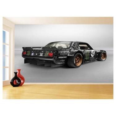 Imagem de Papel De Parede 3D Carro Antigo Ford Mustang Hot 3,5M Cxr48 - Você Dec