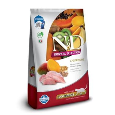 Imagem de N&D Tropical para Gatos Adultos de Todas as Raças Sabor Frango, Cereais e Frutas Tropicais 7Kg